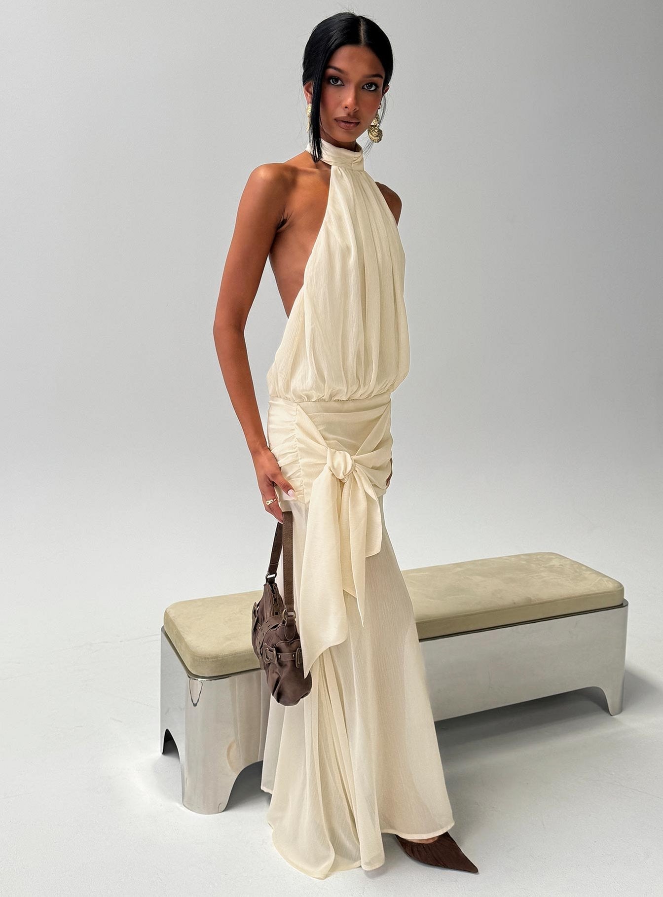 Faythe High Neck Maxi Dress Butter
