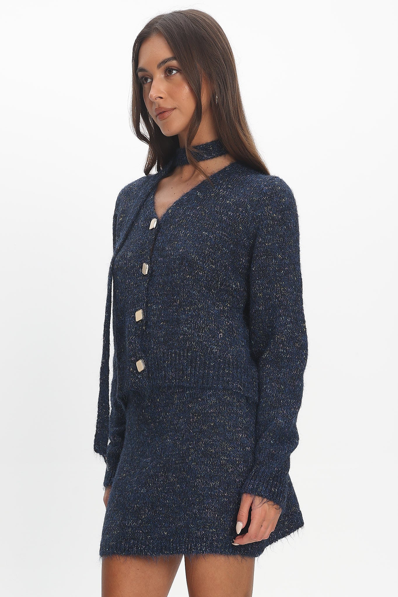 She's Good Knit Mini Skirt Navy