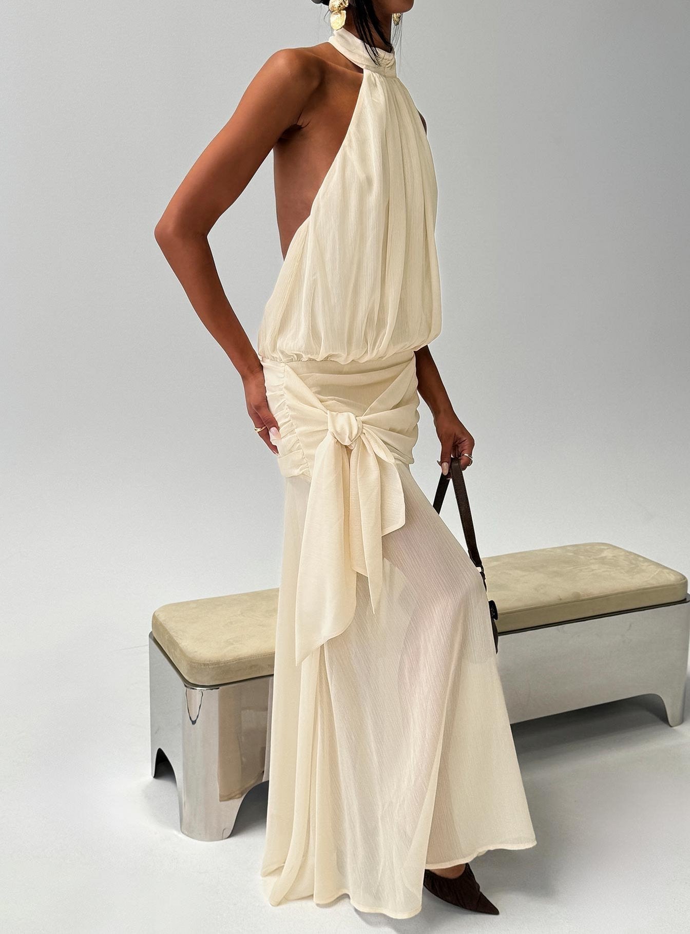 Faythe High Neck Maxi Dress Butter