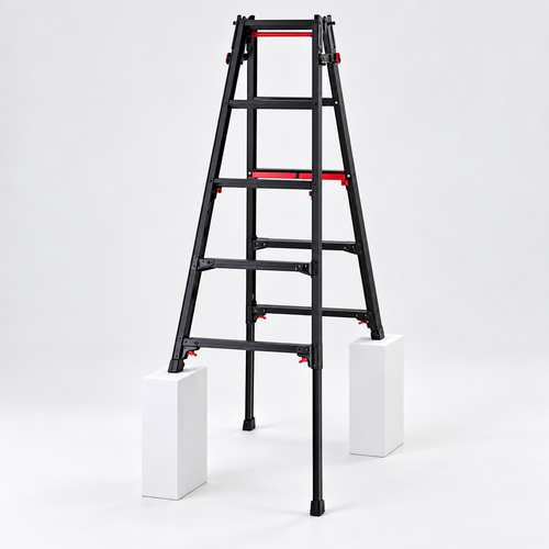 Adjustable Step Ladder – Independent Leg Adjustment for Stairs & Uneven Surfaces