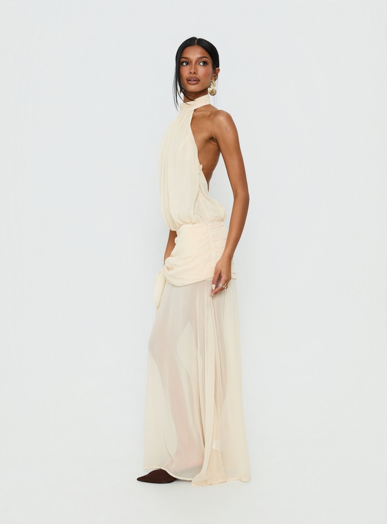 Faythe High Neck Maxi Dress Butter