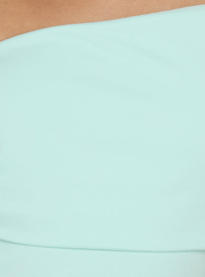 Laurencia One Shoulder Mini Dress Turquoise