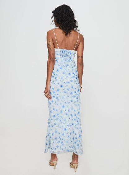 Emily Maxi Dress Blue Floral
