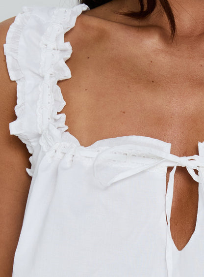 Swing Mini Dress White Tall
