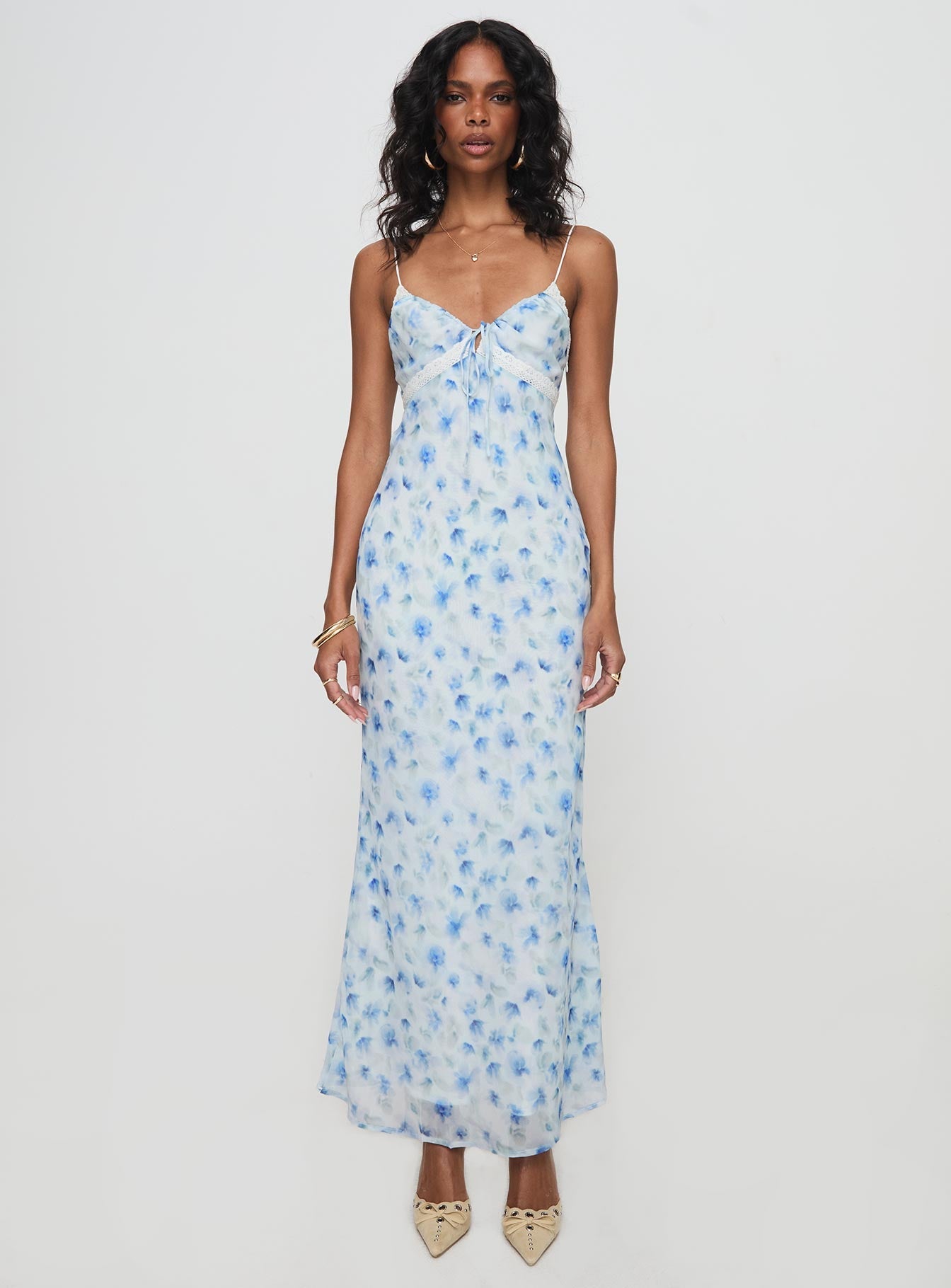 Emily Maxi Dress Blue Floral