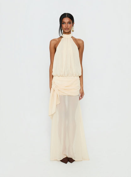 Faythe High Neck Maxi Dress Butter