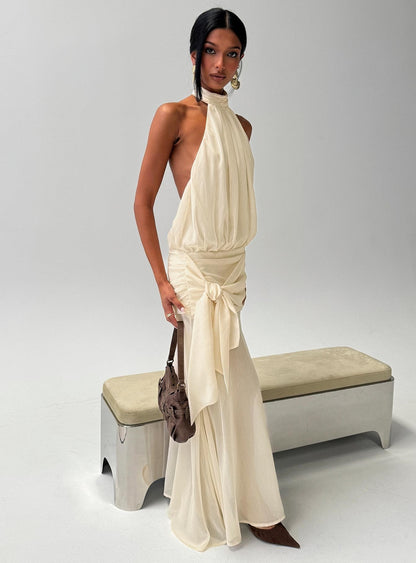 Faythe High Neck Maxi Dress Butter