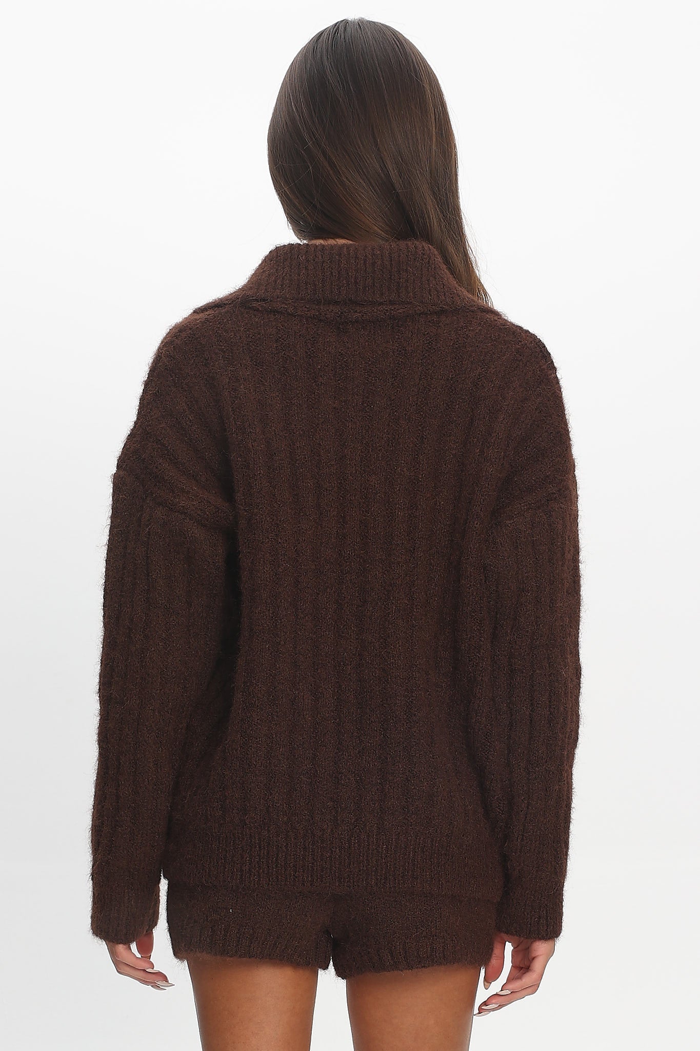 Jenae Oversized Drop Shoulder Sweater Chocolate