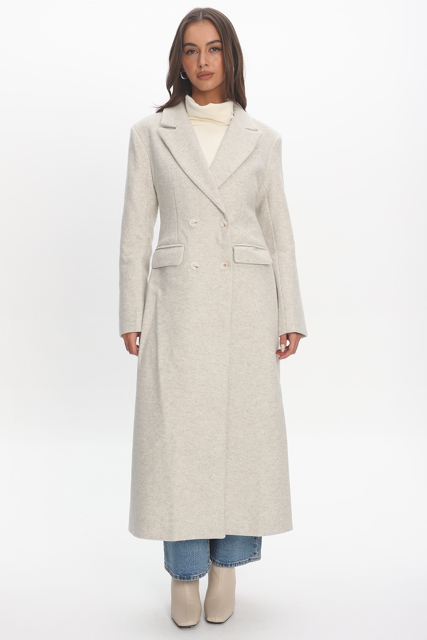 Zoyah Longline Trench Coat Oat