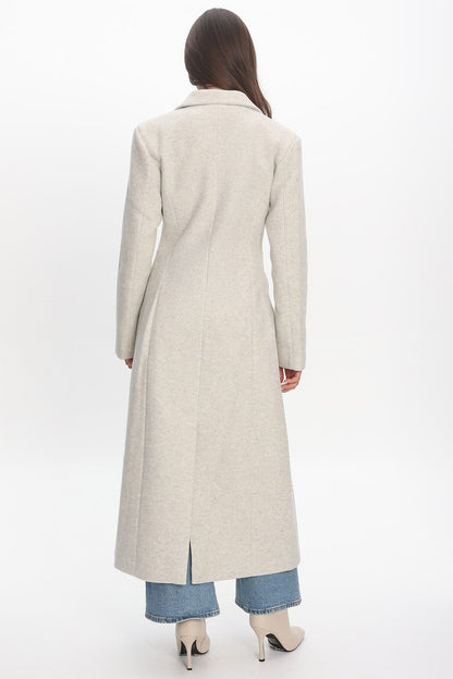 Zoyah Longline Trench Coat Oat
