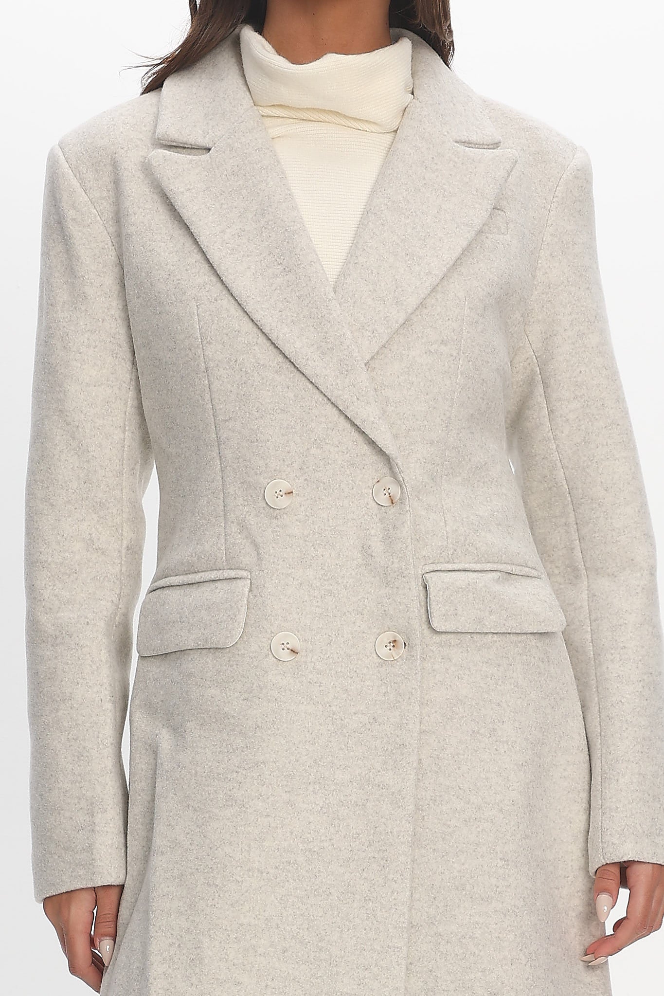 Zoyah Longline Trench Coat Oat