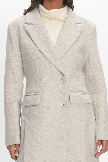 Zoyah Longline Trench Coat Oat