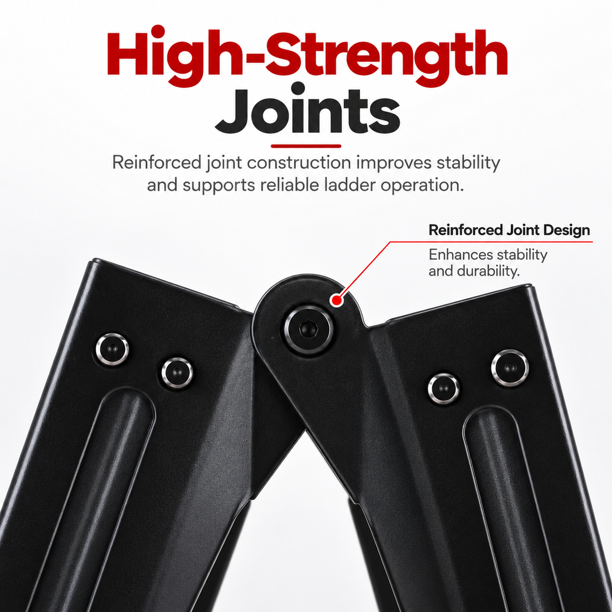 Adjustable Step Ladder – Independent Leg Adjustment for Stairs & Uneven Surfaces