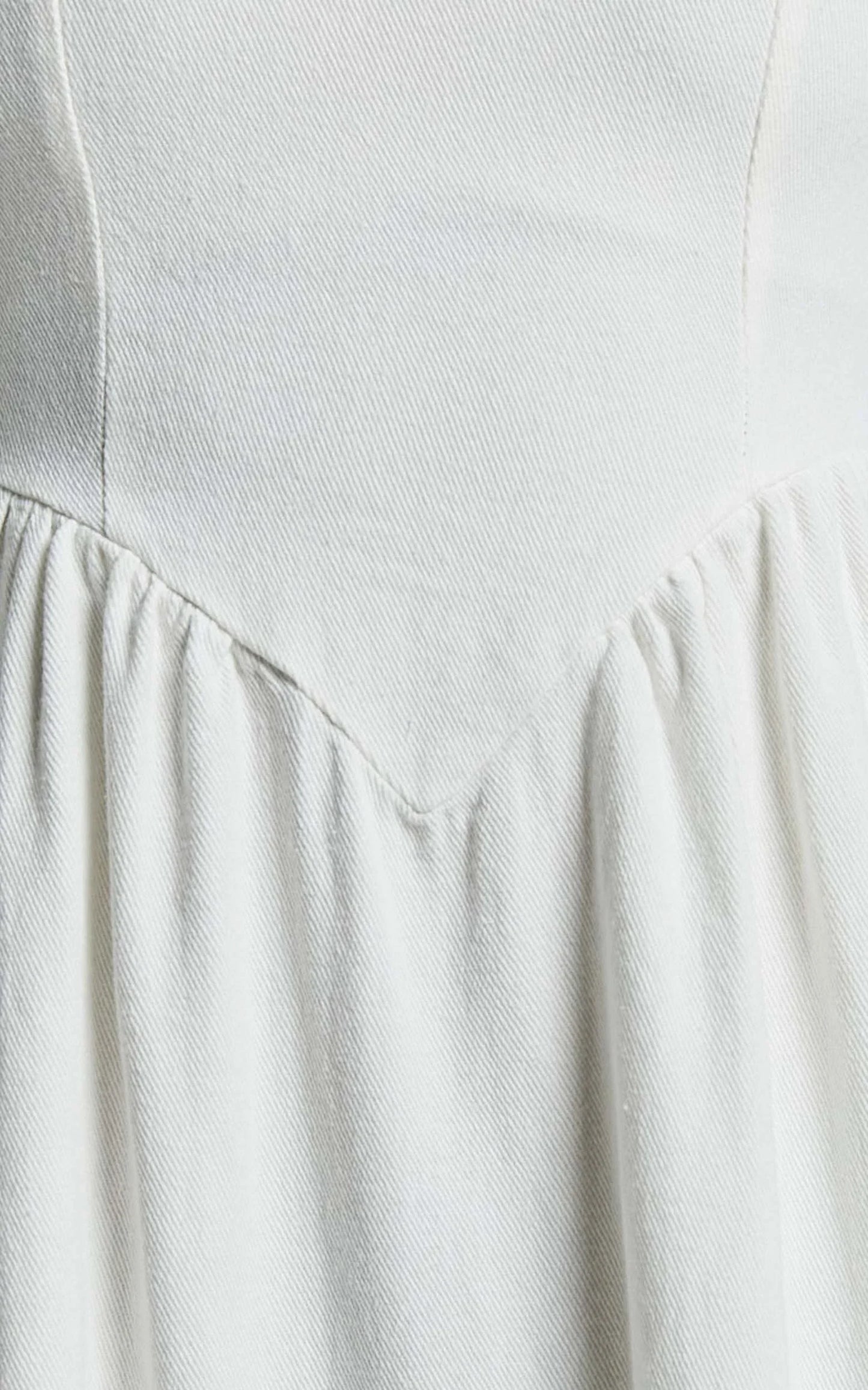 Rhaziya Midi Dress - Sleeveless Straight Neck Fit and Flare Dress in White