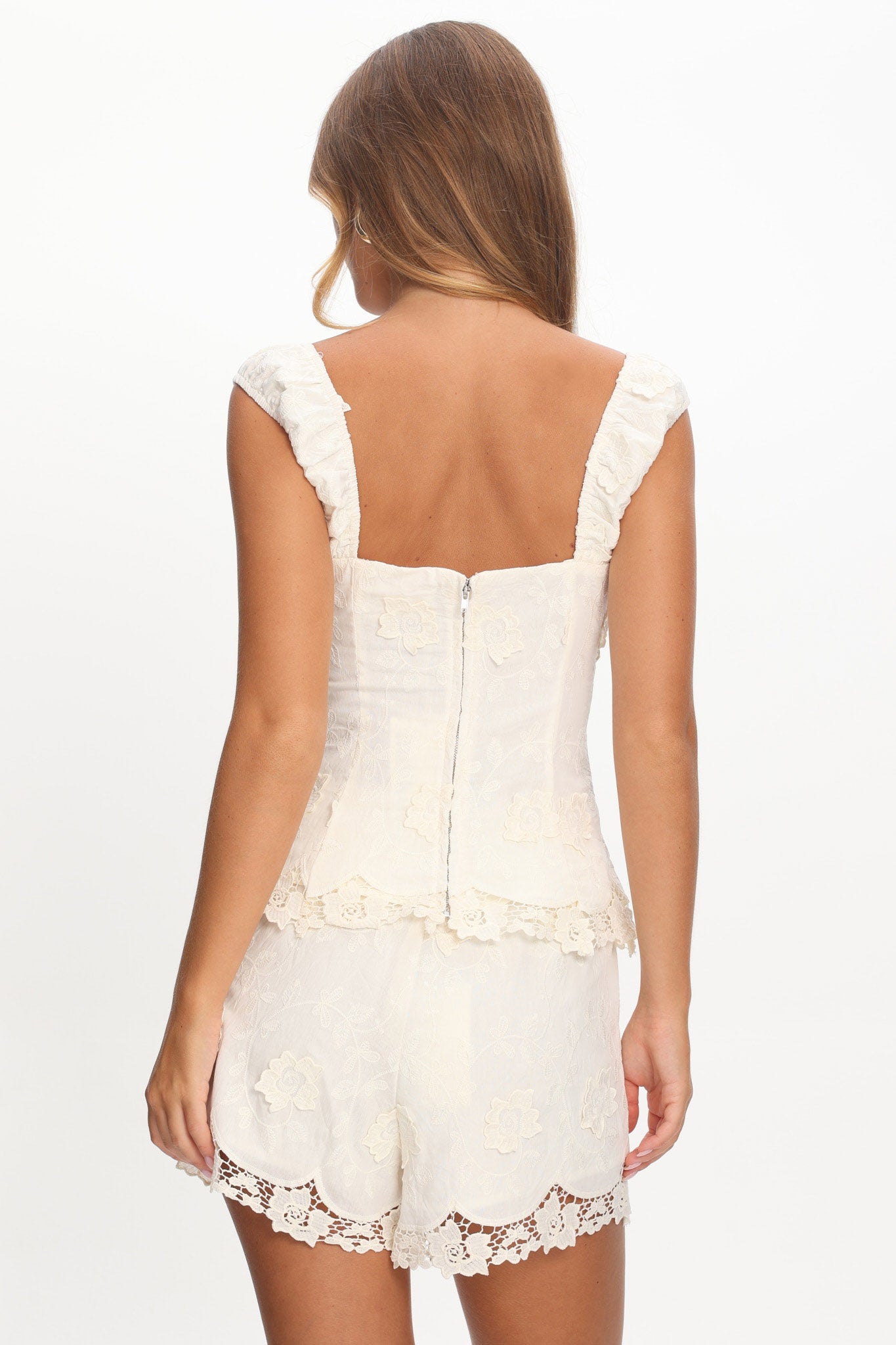 Tarelle Gathered Bust Top Cream
