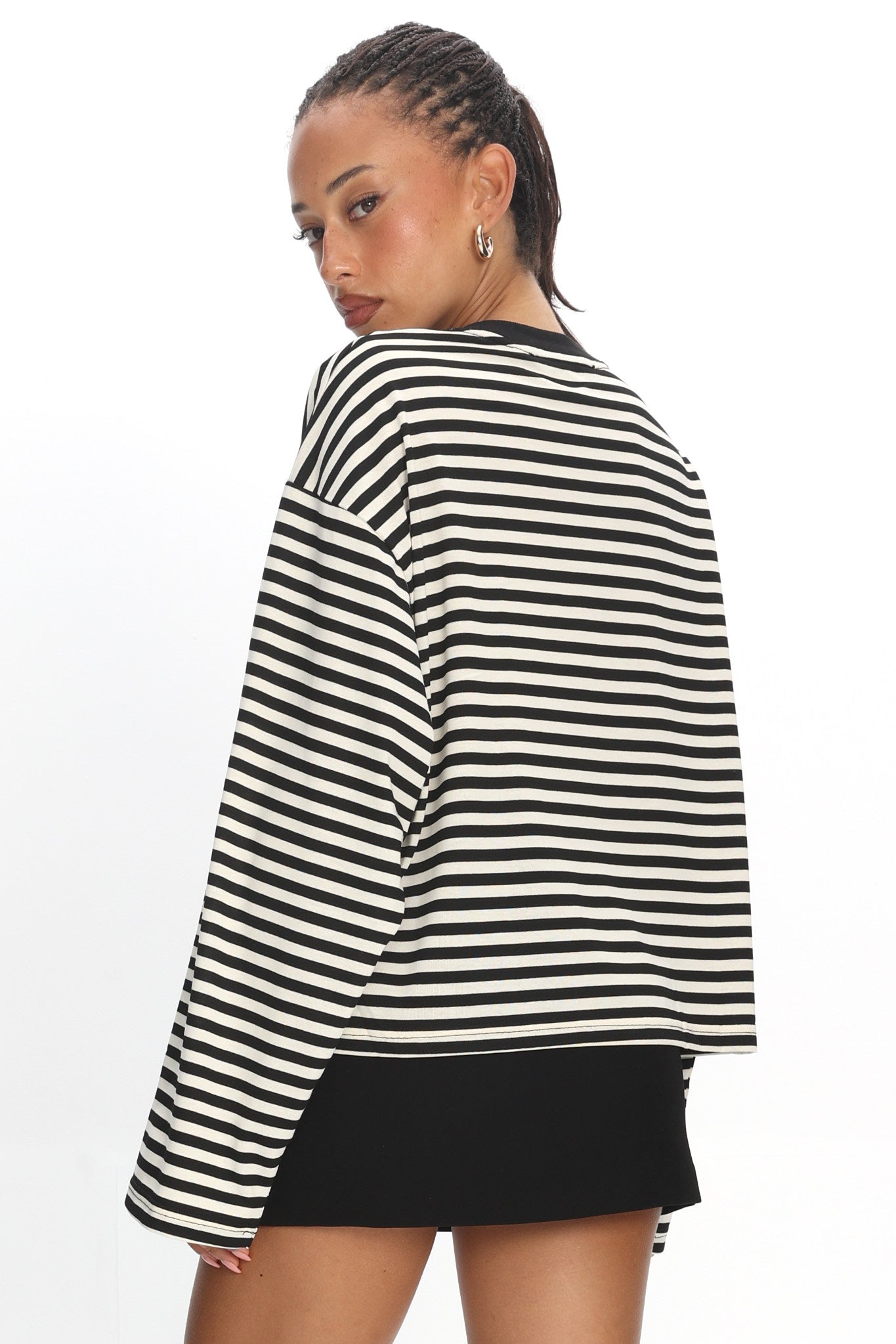 LIONESS Bloom Long Sleeve Onyx Stripe