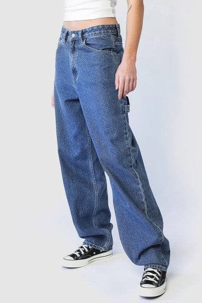 DR DENIM Faye Worker Pebble Mid Stone