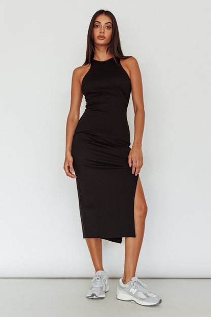 Voyage Racerback Midi Dress Black
