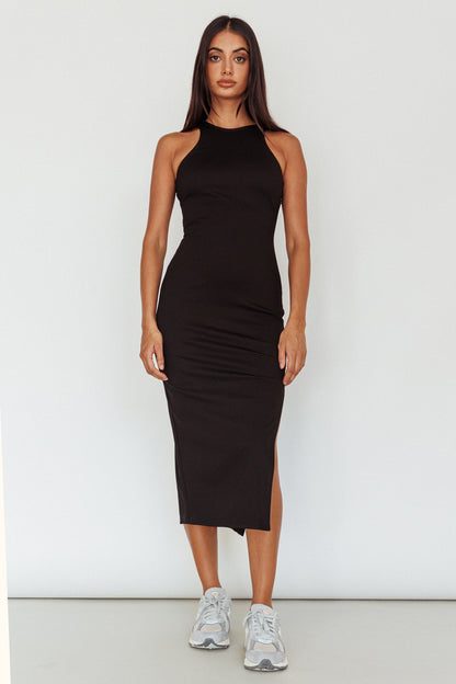 Voyage Racerback Midi Dress Black