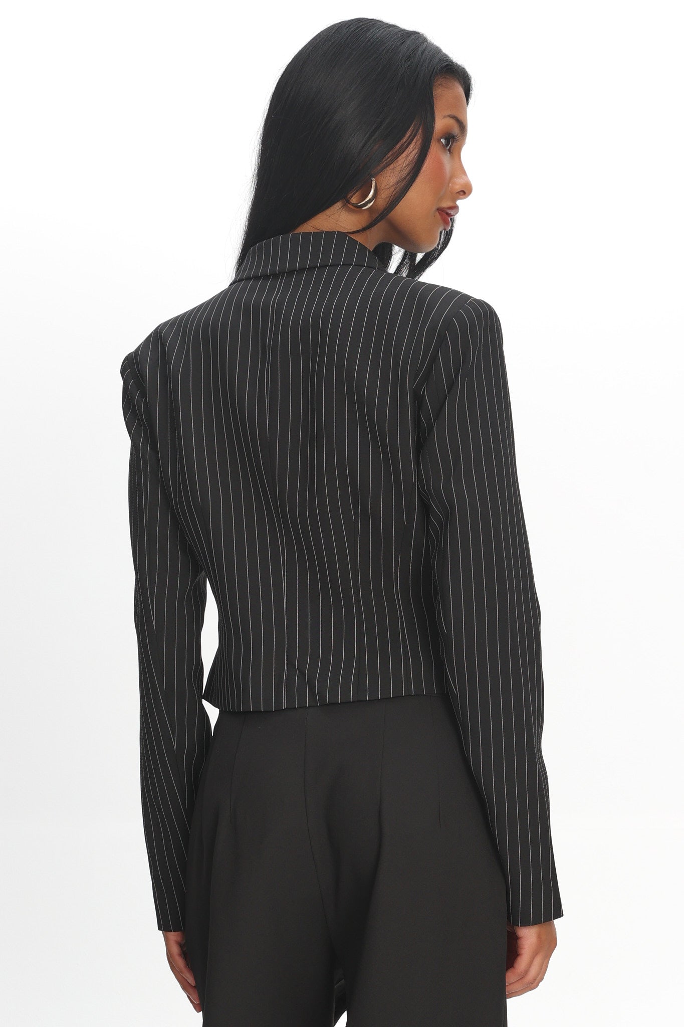 LIONESS Lune Blazer Onyx Pinstripe