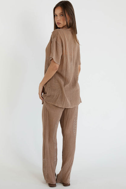 SNDYS Hyams Long Knit Pants Mocha