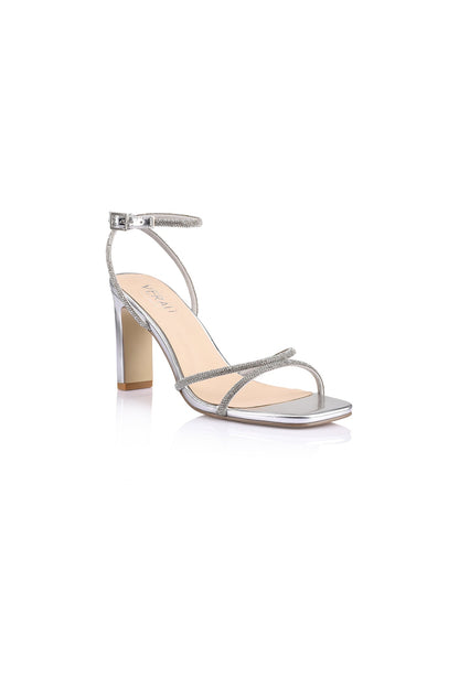 VERALi Kian Block Heel Sandals Silver