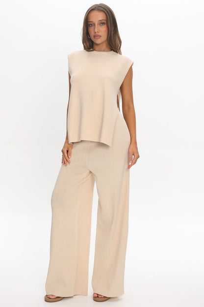 Homebody Ribbed Knit Pants Oat