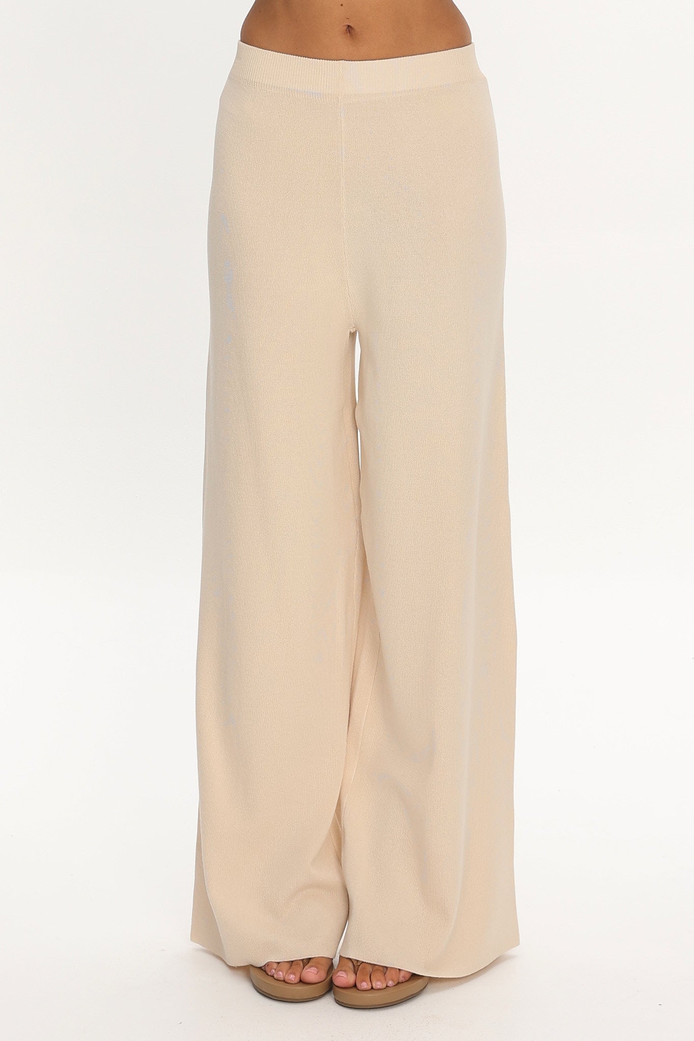 Homebody Ribbed Knit Pants Oat