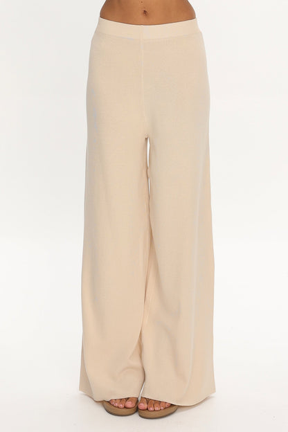 Homebody Ribbed Knit Pants Oat