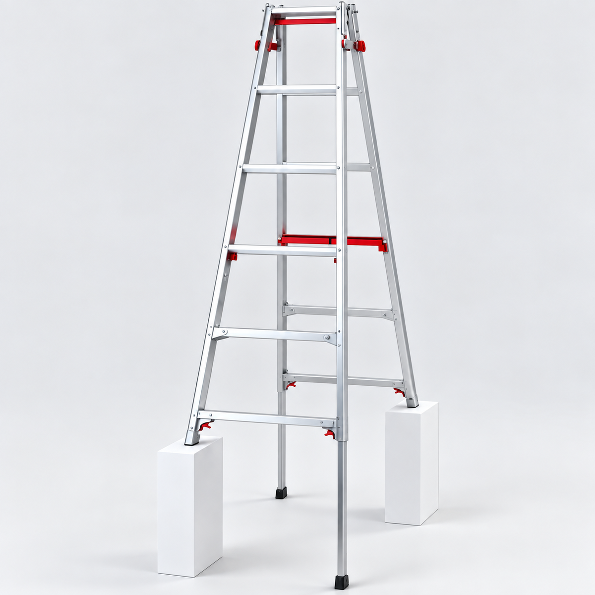 Adjustable Step Ladder – Independent Leg Adjustment for Stairs & Uneven Surfaces