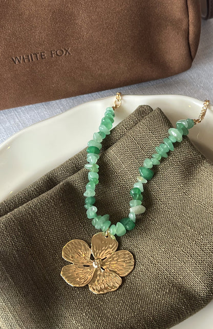 Saylor Necklace Gold/Teal